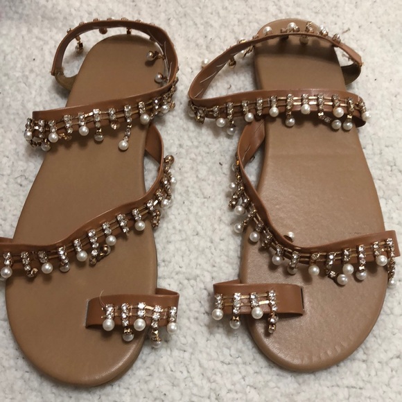 Brown dazzled sandals! - Picture 2 of 2